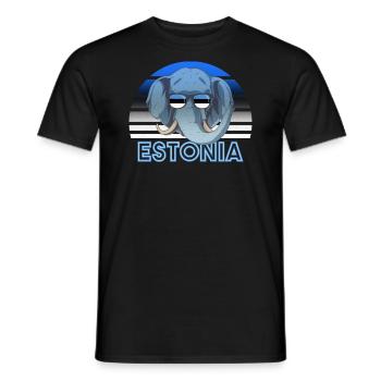 Estonia - Men's T-Shirt - black - Front - AI Model Male 178 light (178cm)