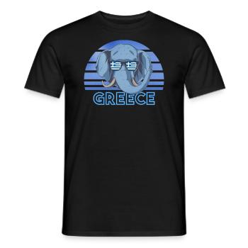 Griechenland - Männer T-Shirt - Schwarz - Vorne - AI Model Male 178 light (178cm)
