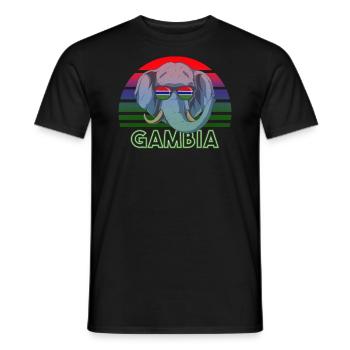 Gambie - T-shirt homme - noir - Devant - AI Model Male 178 light (178cm)