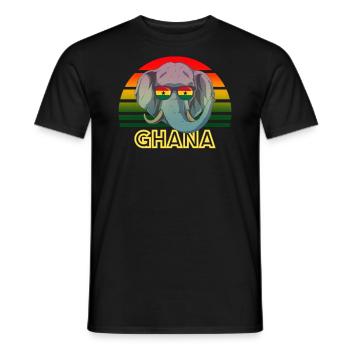 Ghana - T-shirt homme - noir - Devant - AI Model Male 178 light (178cm)