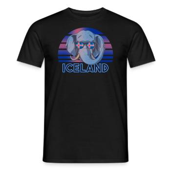 Iceland - Men's T-Shirt - black - Front - AI Model Male 178 light (178cm)