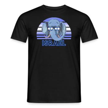 Israel - Men's T-Shirt - black - Front - AI Model Male 178 light (178cm)