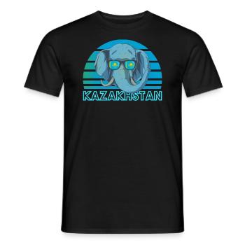 Kazakhstan - T-shirt homme - noir - Devant - AI Model Male 178 light (178cm)