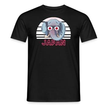 Japon - T-shirt homme - noir - Devant - AI Model Male 178 light (178cm)
