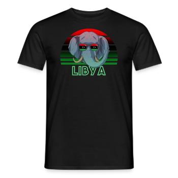 Libyen - Männer T-Shirt - Schwarz - Vorne - AI Model Male 178 light (178cm)