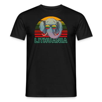 Litauen - Männer T-Shirt - Schwarz - Vorne - AI Model Male 178 light (178cm)