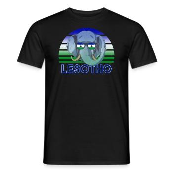 Lesotho - Männer T-Shirt - Schwarz - Vorne - AI Model Male 178 light (178cm)