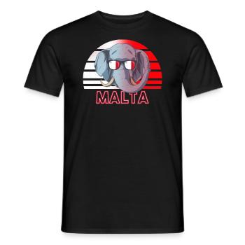 Malta - Men's T-Shirt - black - Front - AI Model Male 178 light (178cm)