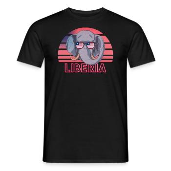 Liberia - Männer T-Shirt - Schwarz - Vorne - AI Model Male 178 light (178cm)