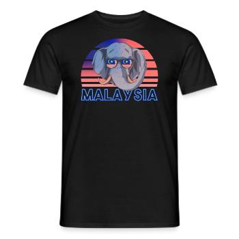 Malaisie - T-shirt homme - noir - Devant - AI Model Male 178 light (178cm)