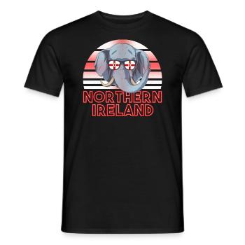 Irlande du Nord - T-shirt homme - noir - Devant - AI Model Male 178 light (178cm)