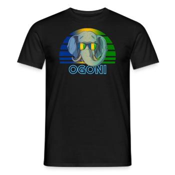 Ogoni - Männer T-Shirt - Schwarz - Vorne - AI Model Male 178 light (178cm)