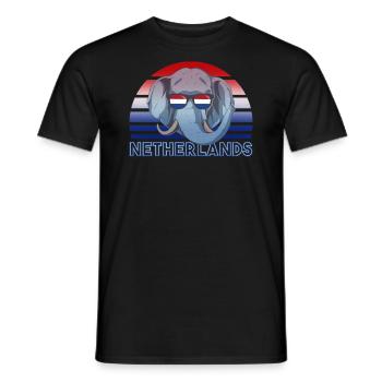 Niederlande - Männer T-Shirt - Schwarz - Vorne - AI Model Male 178 light (178cm)