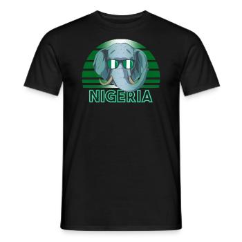 Nigeria - Männer T-Shirt - Schwarz - Vorne - AI Model Male 178 light (178cm)