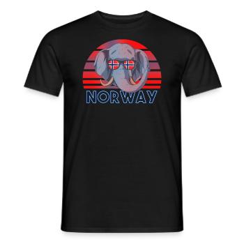 Norvège - T-shirt homme - noir - Devant - AI Model Male 178 light (178cm)