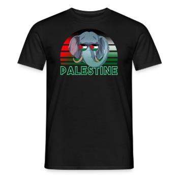 Palestine - T-shirt homme - noir - Devant - AI Model Male 178 light (178cm)