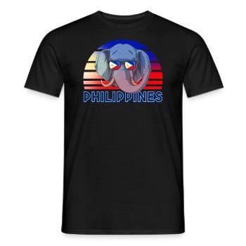 Philippines - T-shirt homme - noir - Devant - AI Model Male 178 light (178cm)