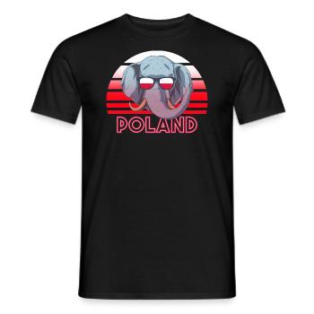 Poland - Men's T-Shirt - black - Front - AI Model Male 178 light (178cm)