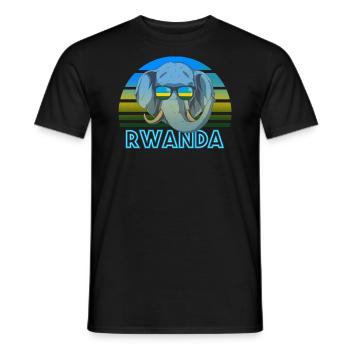 Ruanda - Männer T-Shirt - Schwarz - Vorne - AI Model Male 178 light (178cm)