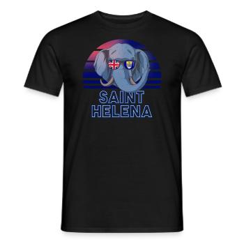 Sainte-Hélène - T-shirt homme - noir - Devant - AI Model Male 178 light (178cm)