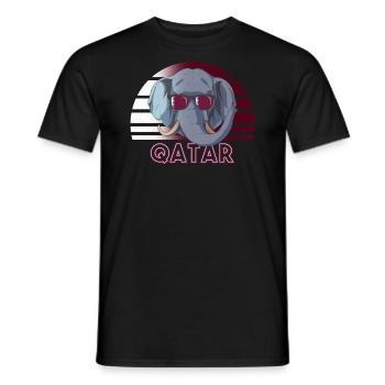 Qatar - Men's T-Shirt - black - Front - AI Model Male 178 light (178cm)
