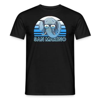 Saint-Marin - T-shirt homme - noir - Devant - AI Model Male 178 light (178cm)