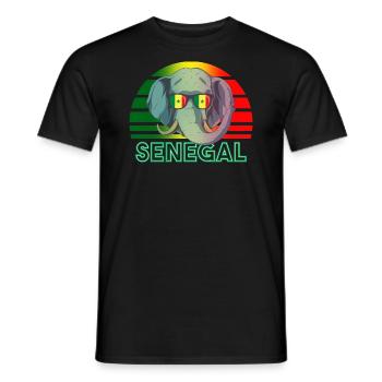 Senegal - Männer T-Shirt - Schwarz - Vorne - AI Model Male 178 light (178cm)