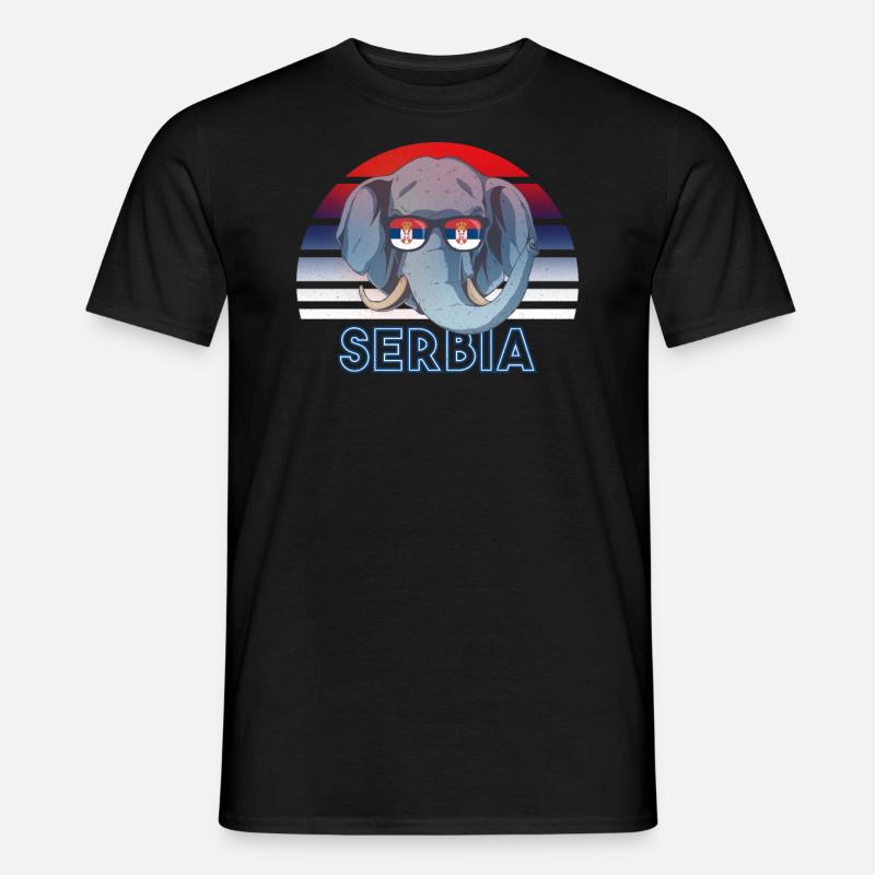 Serbien - Männer T-Shirt - Schwarz