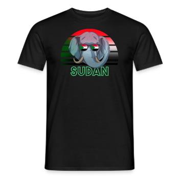 Sudan - Men's T-Shirt - black - Front - AI Model Male 178 light (178cm)
