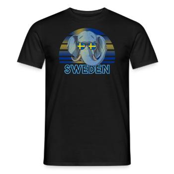Sweden - Men's T-Shirt - black - Front - AI Model Male 178 light (178cm)