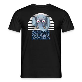 Corée du Sud - T-shirt homme - noir - Devant - AI Model Male 178 light (178cm)