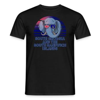 Géorgie du Sud et les îles Sandwich du Sud - T-shirt homme - noir - Devant - AI Model Male 178 light (178cm)
