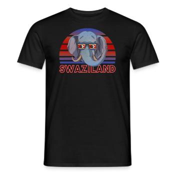 Swasiland - Männer T-Shirt - Schwarz - Vorne - AI Model Male 178 light (178cm)
