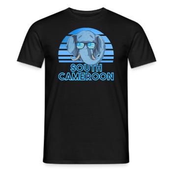 Sud Cameroun - T-shirt homme - noir - Devant - AI Model Male 178 light (178cm)