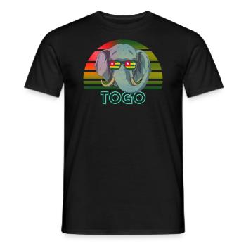 Togo - Männer T-Shirt - Schwarz - Vorne - AI Model Male 178 light (178cm)