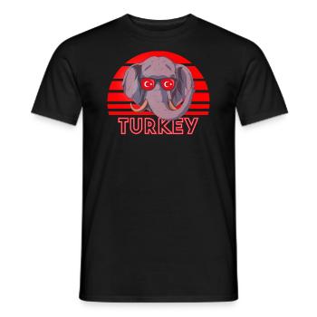 Turkey - Men's T-Shirt - black - Front - AI Model Male 178 light (178cm)