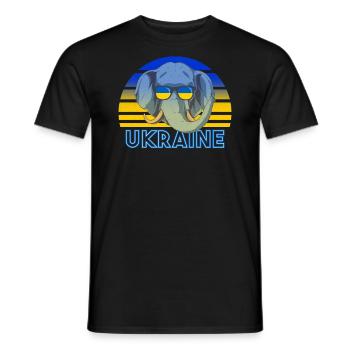 Ukraine - Männer T-Shirt - Schwarz - Vorne - AI Model Male 178 light (178cm)