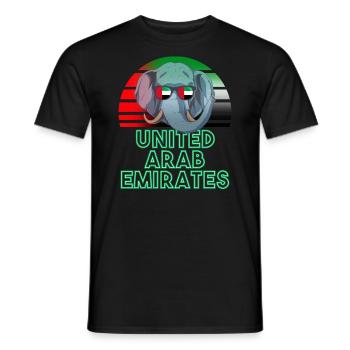 Vereinigte Arabische Emirate - Männer T-Shirt - Schwarz - Vorne - AI Model Male 178 light (178cm)