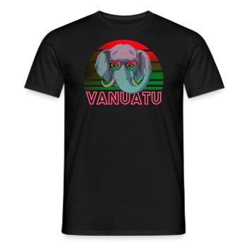 Vanuatu - T-shirt homme - noir - Devant - AI Model Male 178 light (178cm)