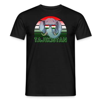 Tadjikistan (en anglais) - T-shirt homme - noir - Devant - AI Model Male 178 light (178cm)