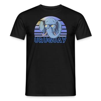 Uruguay - Männer T-Shirt - Schwarz - Vorne - AI Model Male 178 light (178cm)
