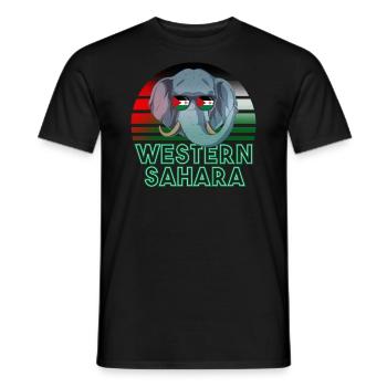 Sahara occidental - T-shirt homme - noir - Devant - AI Model Male 178 light (178cm)