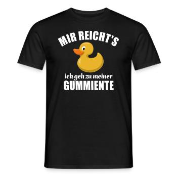 Mir reicht's ich geh zu meiner Gummiente - Männer T-Shirt - Schwarz - Vorne - AI Model Male 178 light (178cm)