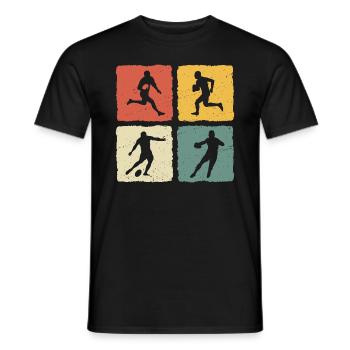Retro Rugby T-Shirt - Men's T-Shirt - black - Front - AI Model Male 178 light (178cm)