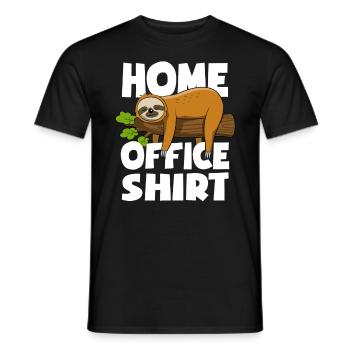 Sloth - Home office shirt - Gift - Men's T-Shirt - black - Front - AI Model Male 178 light (178cm)