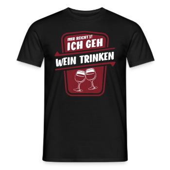 Mir reicht's ich geh Wein trinken - Spruch - Männer T-Shirt - Schwarz - Vorne - AI Model Male 178 light (178cm)