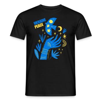 Ukraine Aid - Peace for Ukraine - Men's T-Shirt - black - Front - AI Model Male 178 light (178cm)