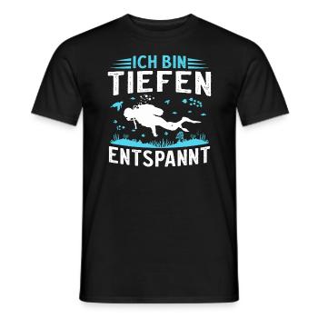 Ich bin tiefenentspannt taucher tauchen - Männer T-Shirt - Schwarz - Vorne - AI Model Male 178 light (178cm)