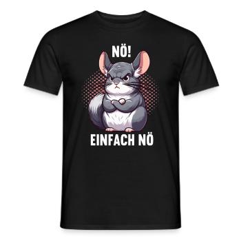 Nö Einfach Nö Chinchilla Chinchillas Nagetier - Männer T-Shirt - Schwarz - Vorne - AI Model Male 178 light (178cm)