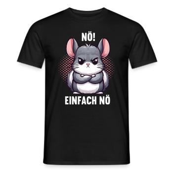 Nö Einfach Nö Chinchilla Chinchillas Nagetier - Männer T-Shirt - Schwarz - Vorne - AI Model Male 178 light (178cm)
